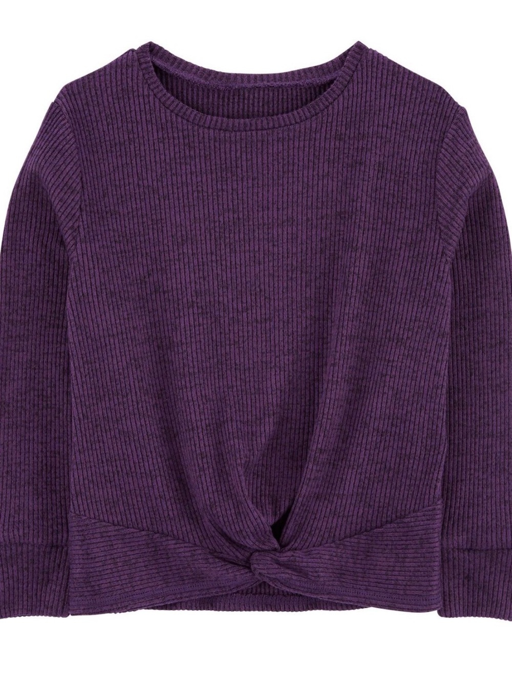 Carter's Cable Knit Sweater with Front Knot - Purple